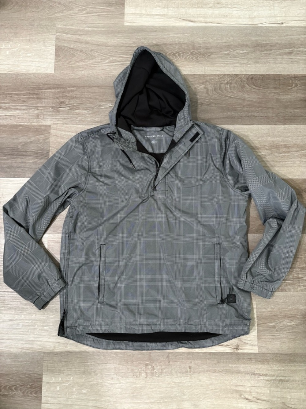 American Eagle Outfitters Men’s Gray Hooded Anorak Jacket
